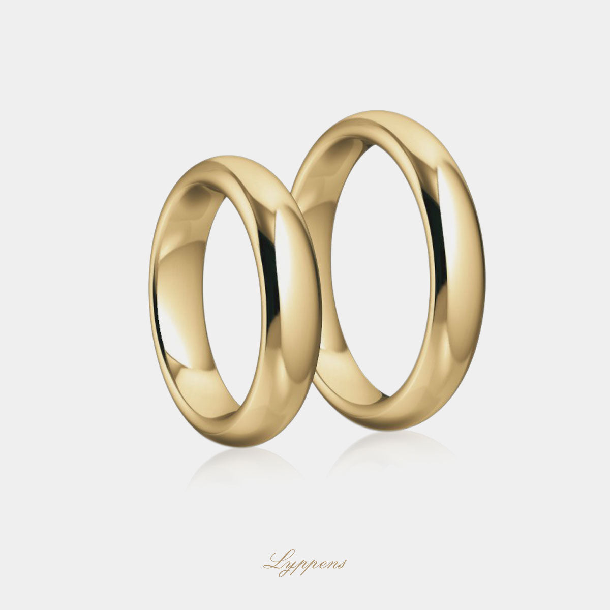 Yellow gold wedding band model P 4.5mm