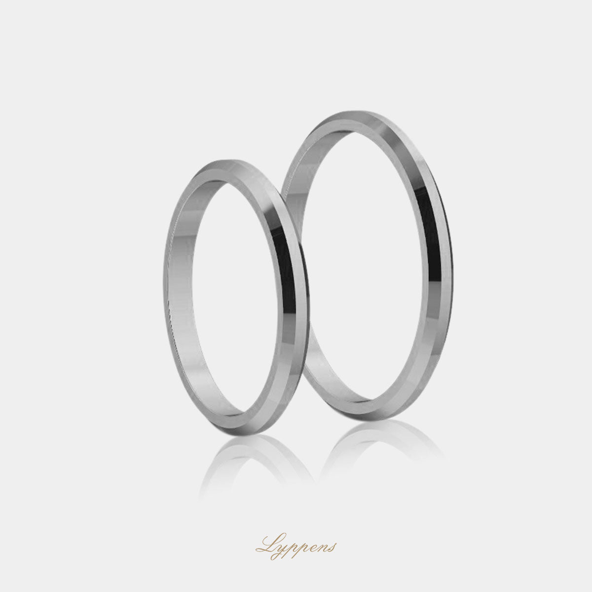 White gold wedding band model R 2mm