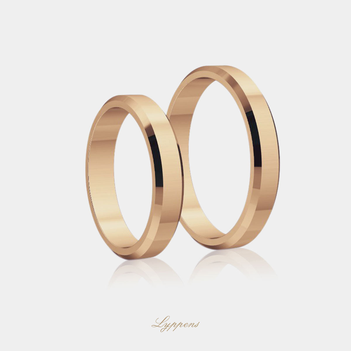 Rose gold wedding band model R 3.5mm
