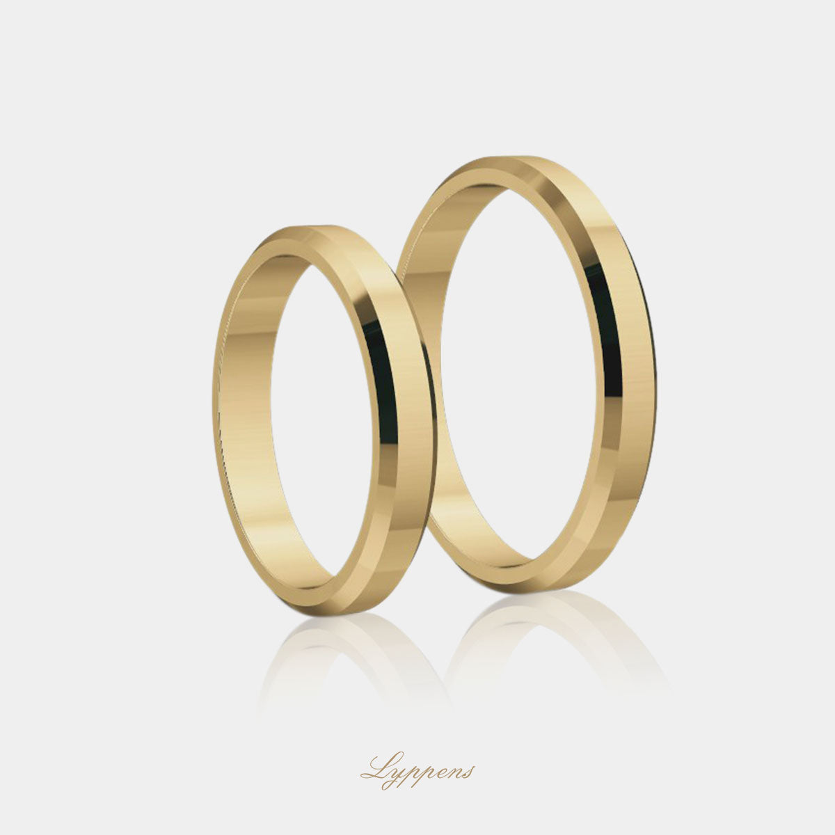 Yellow gold wedding band model R 3mm
