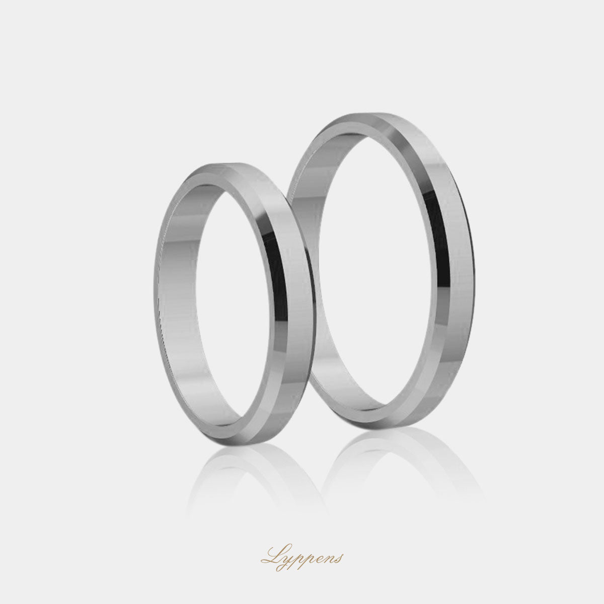 White gold wedding band model R 3mm