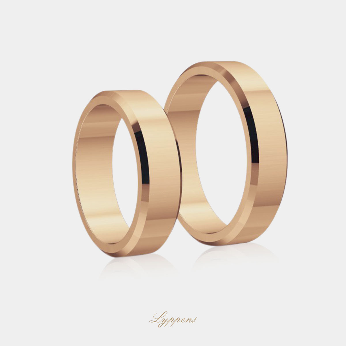 Rose gold wedding band model R 5mm