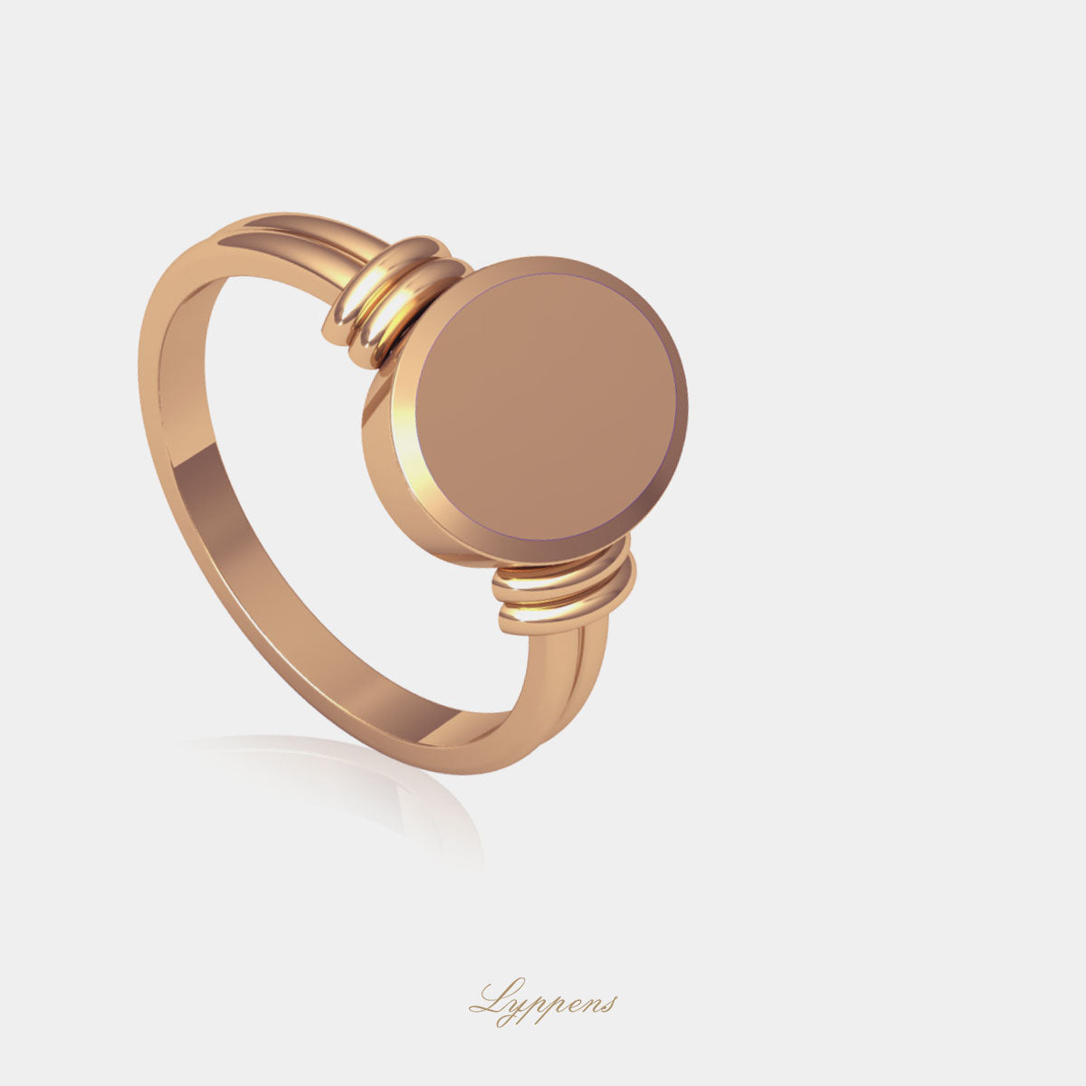 Roségouden zegelring