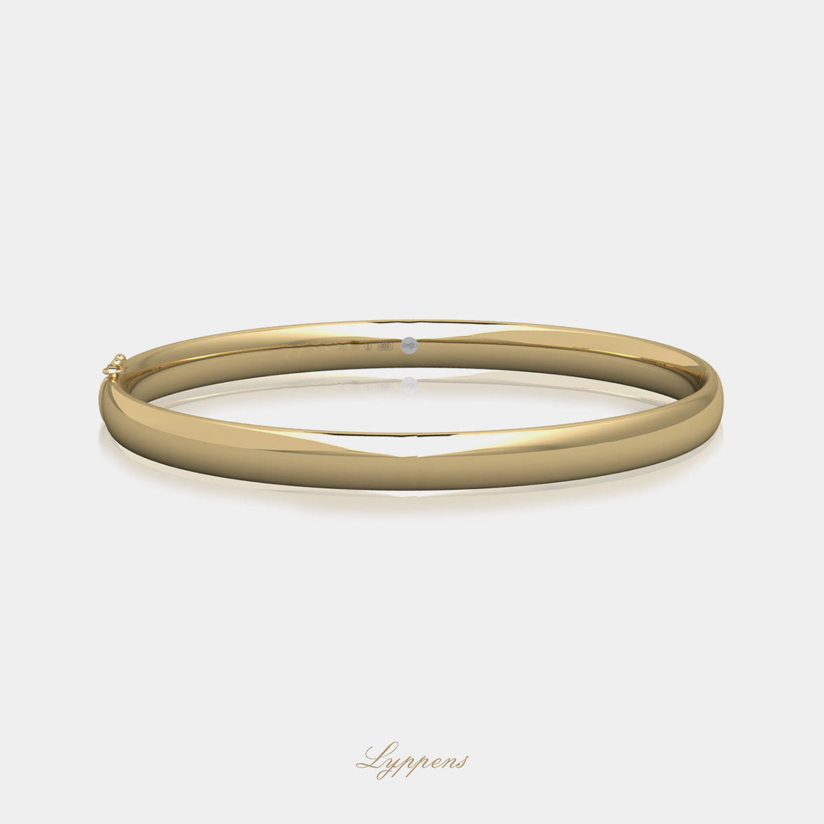 Geelgouden armband ovaal 6mm