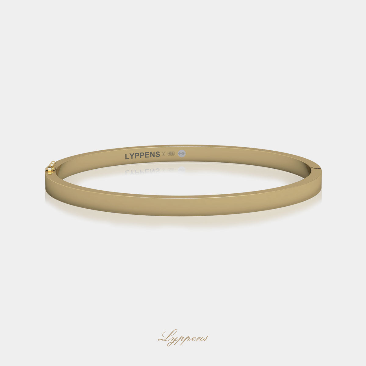 Geelgouden armband recht 4mm