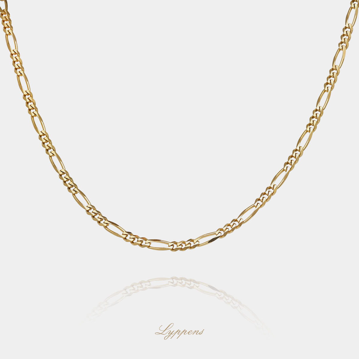 Geelgouden figaro collier
