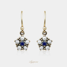 Sapphire and pearls