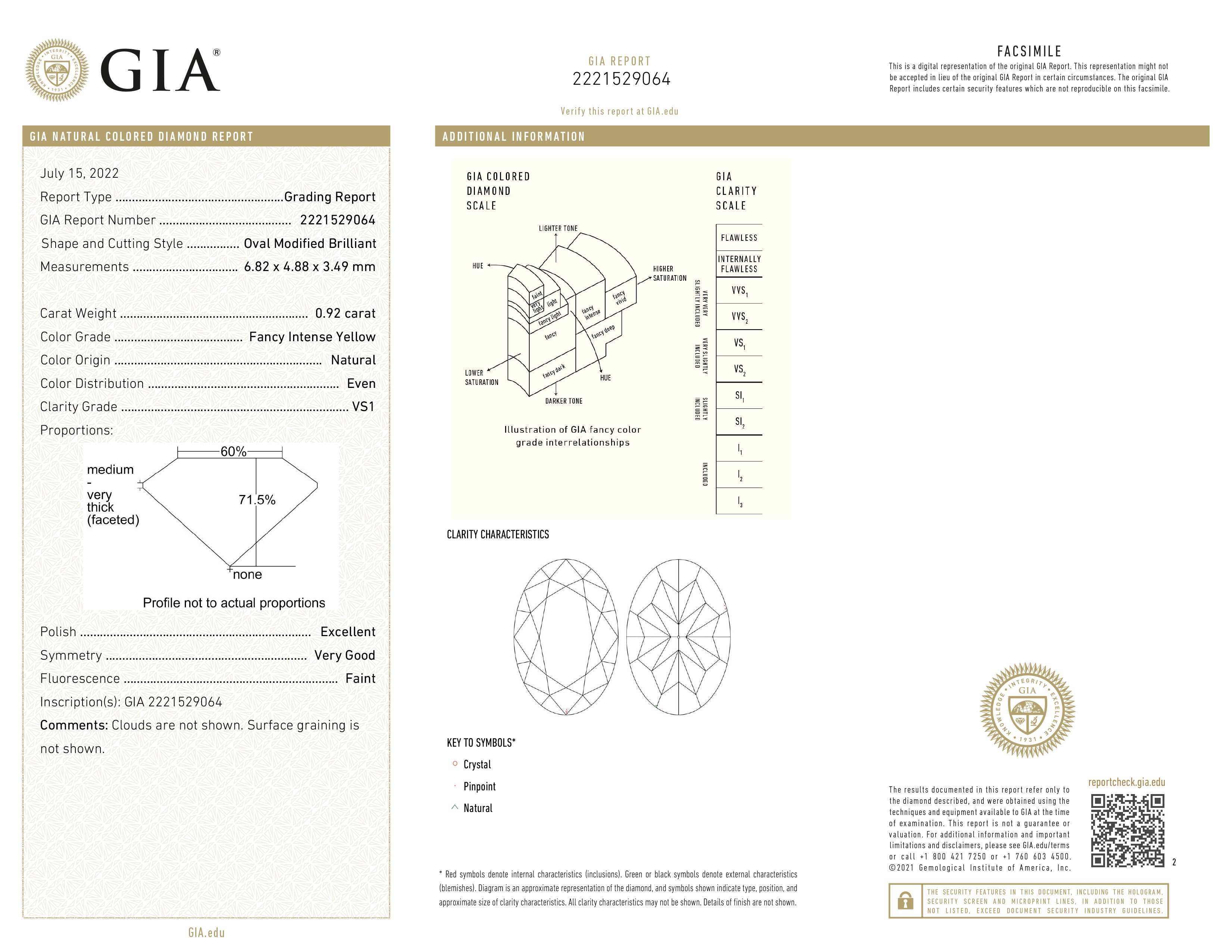 GIA certificaat van een ovaal geslepen diamant met een totaalgewicht van 0.92ct.