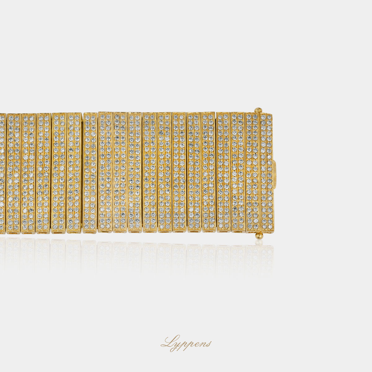 Geelgouden vintage armband met diamant