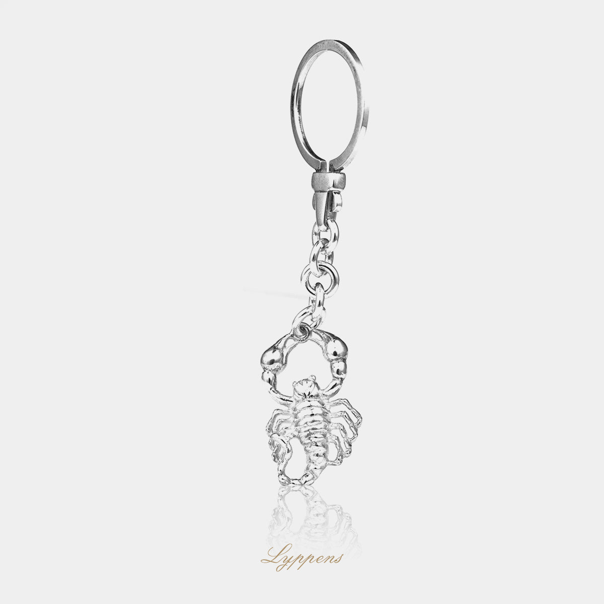 Silver "Scorpio" constellation key chain