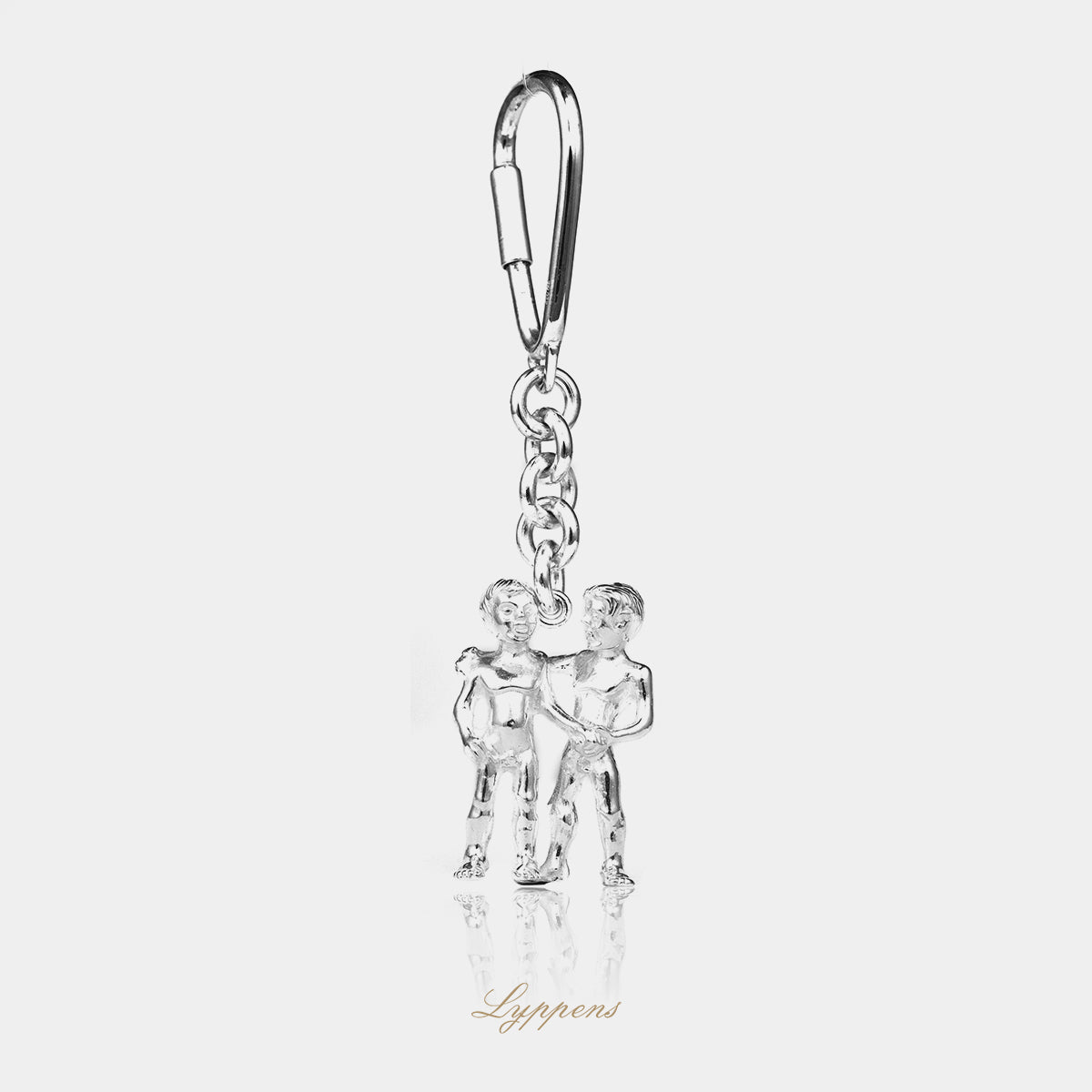 Silver "Gemini" constellation key chain