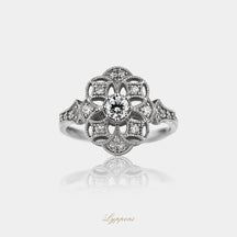 Witgoud met diamant
