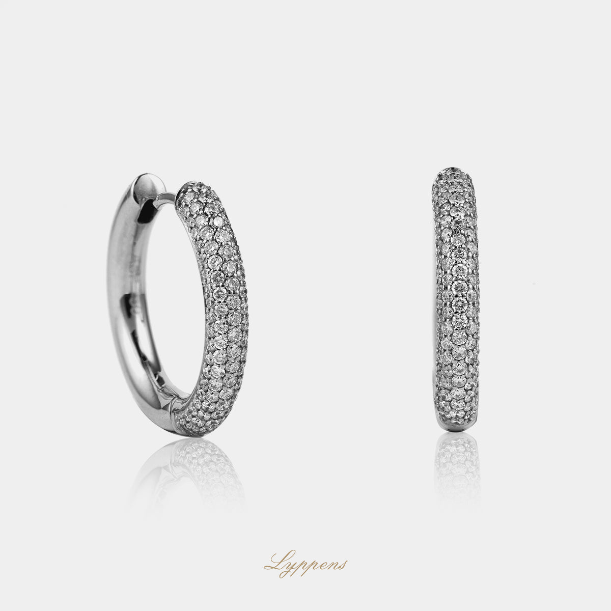 White gold earrings with diamonds