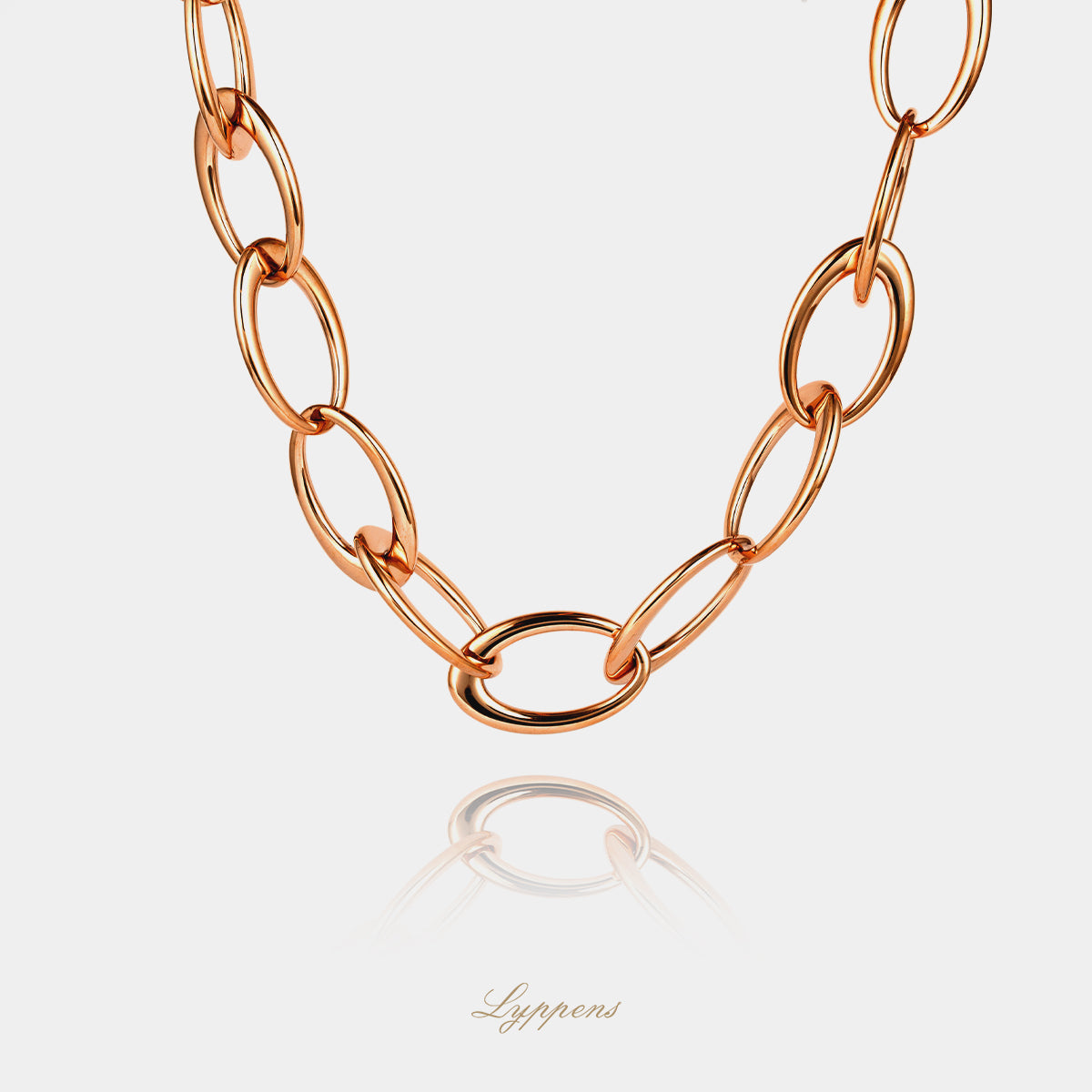 Rose gold fantasy link necklace