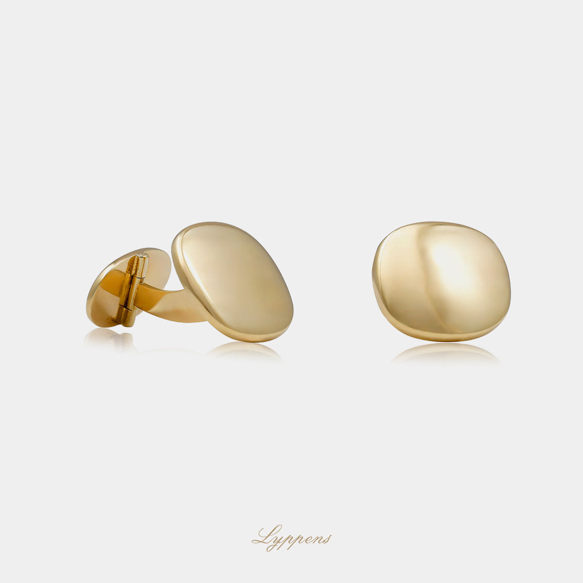 Yellow gold cufflinks
