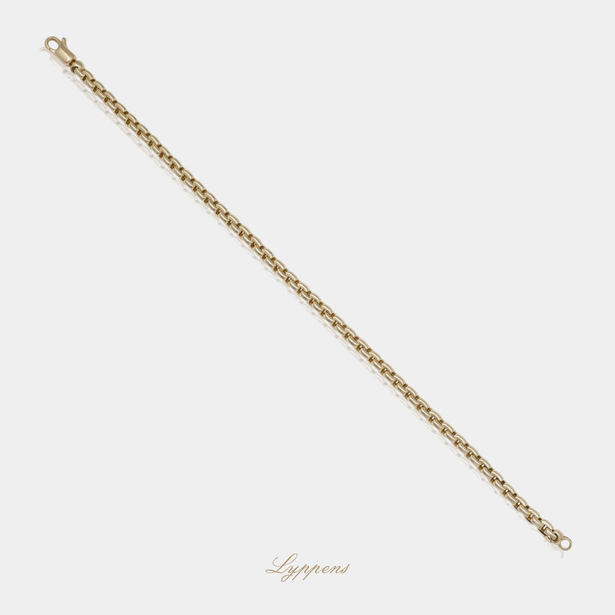 Yellow gold fantasy link bracelet.