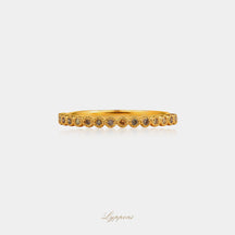 Geelgoud met bruine diamant 0.13ct