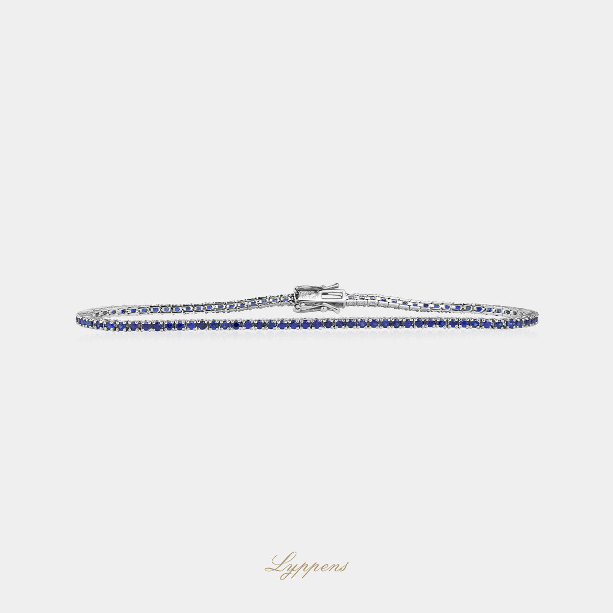 White gold tennis bracelet with sapphire 2.00ct