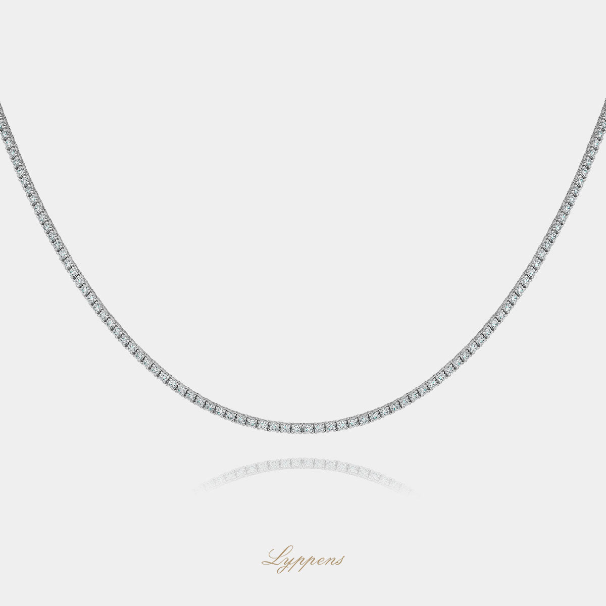 White gold tennis necklace with diamond 3.00ct