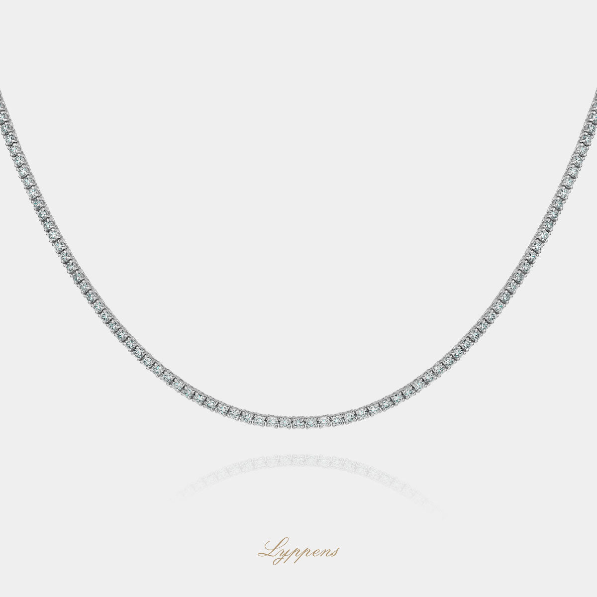 White gold tennis necklace with diamond 5.00ct