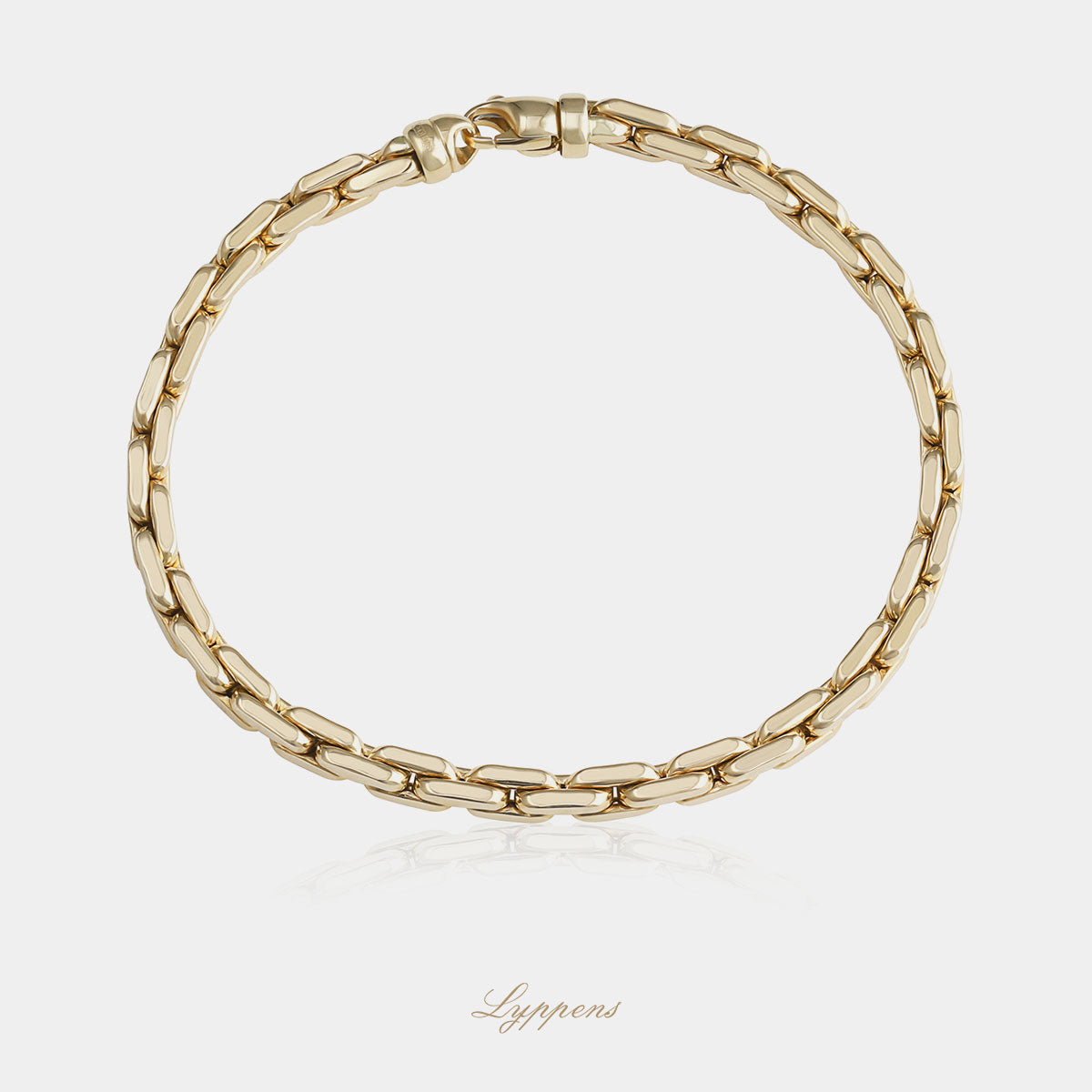 Yellow gold fantasy link bracelet