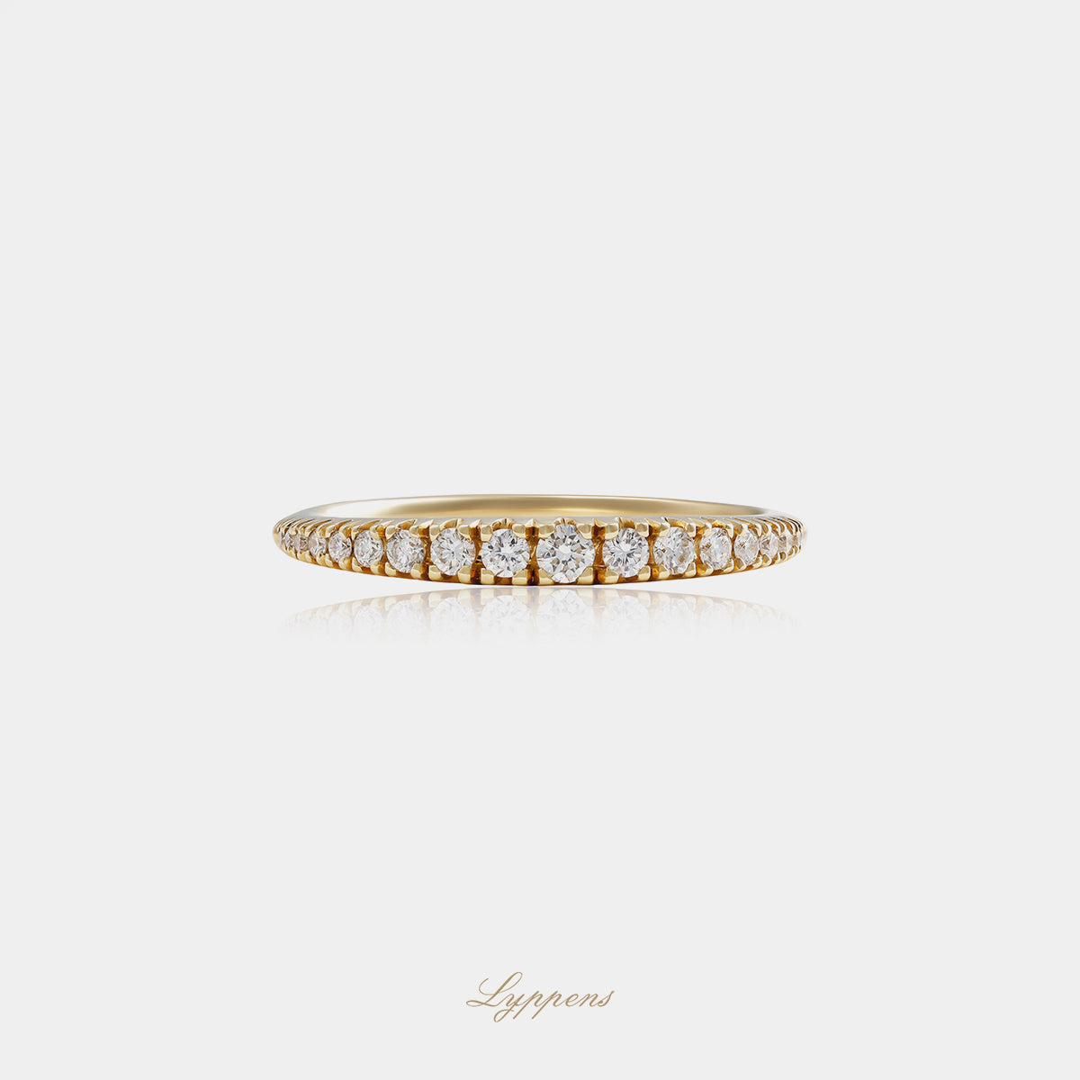 Geelgouden rijring met diamant 0.25ct