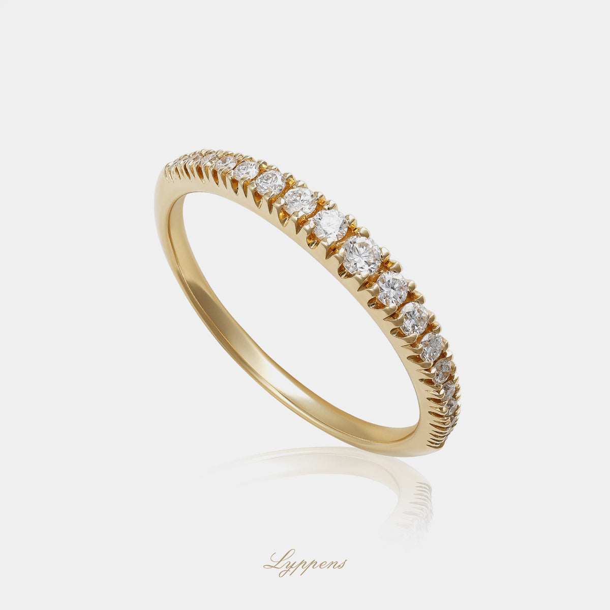 Geelgouden rijring met diamant 0.25ct