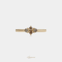 Geelgoud met bruine diamant