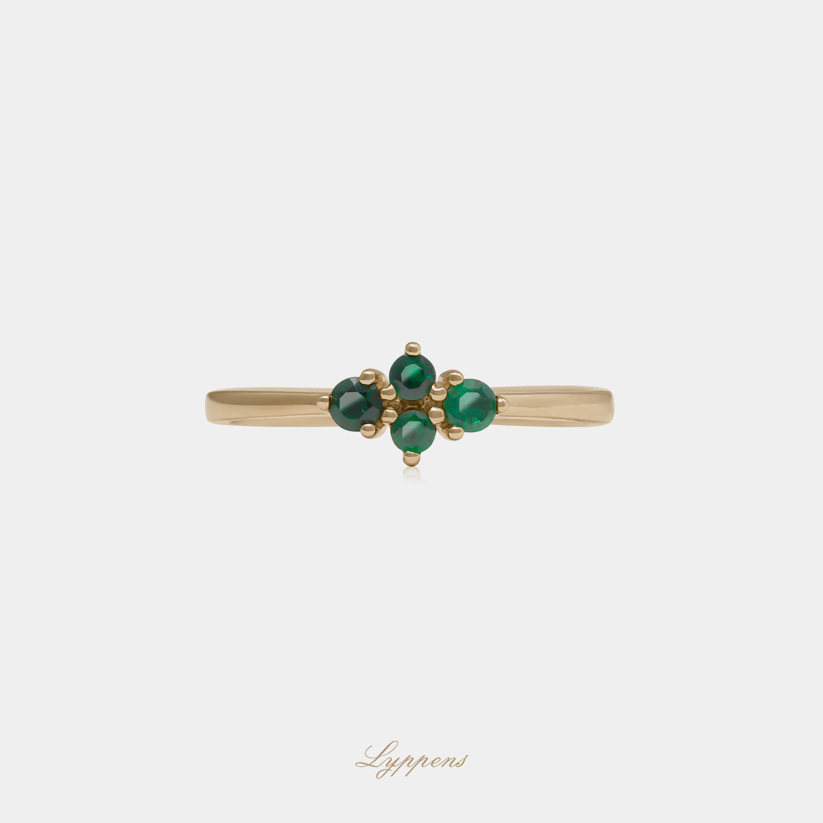 Geelgouden ring met tsavoriet