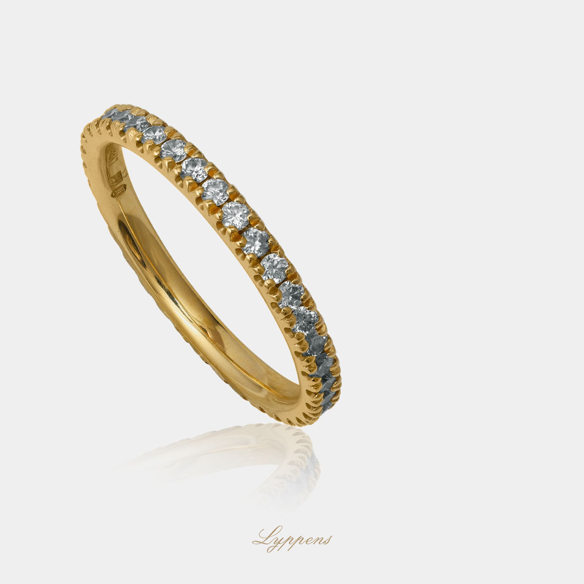 Yellow gold alliance ring with diamond 0.70ct