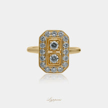 Geelgoud met diamant