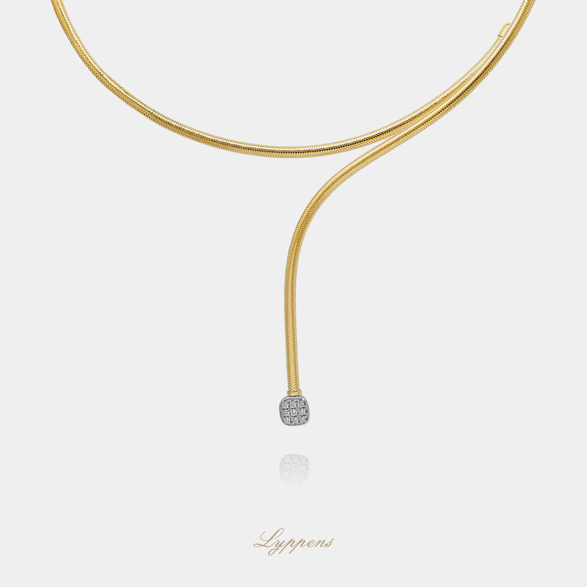 Yellow Gold Necklace with Diamonds