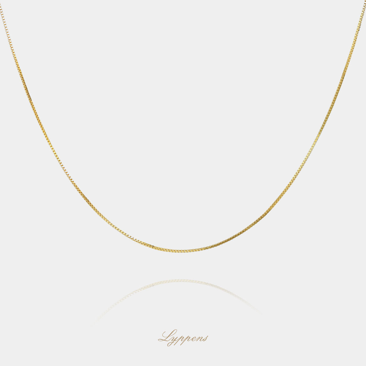 Yellow gold venetian link necklace