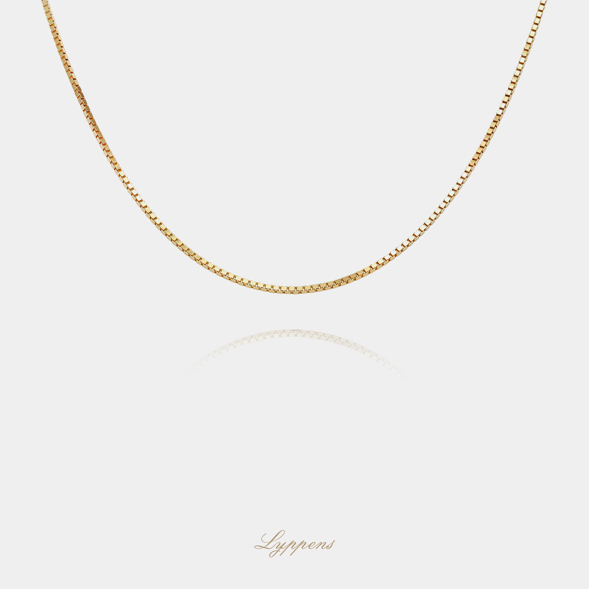 Yellow gold venetian link necklace