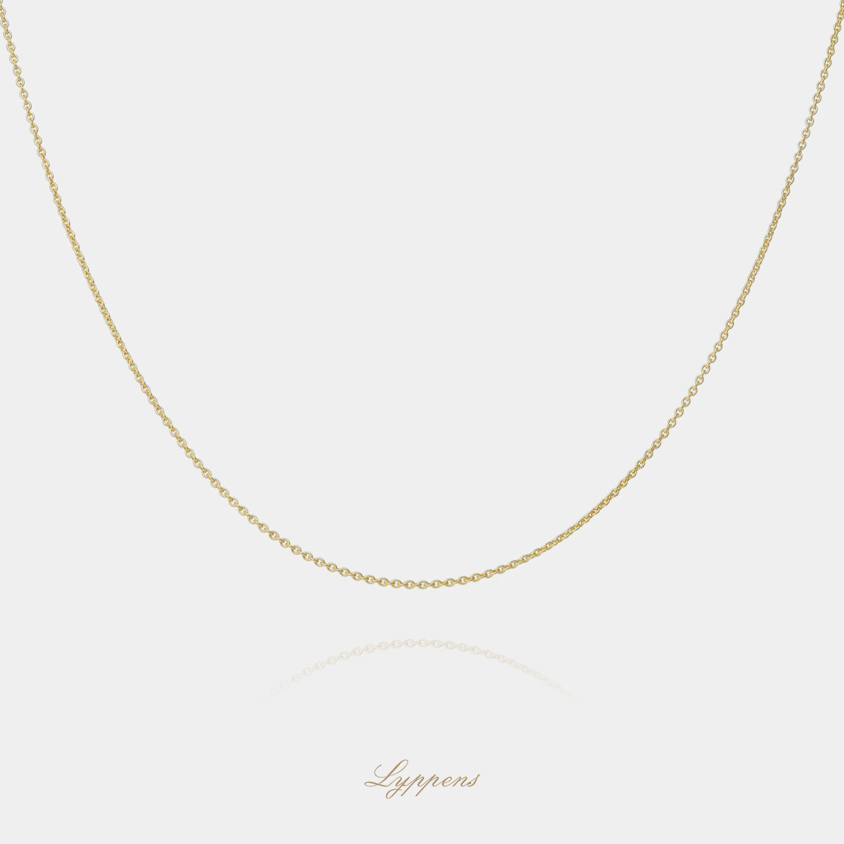 Yellow gold anchor link necklace