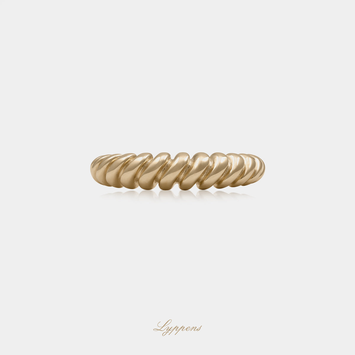 Yellow gold twisted ring