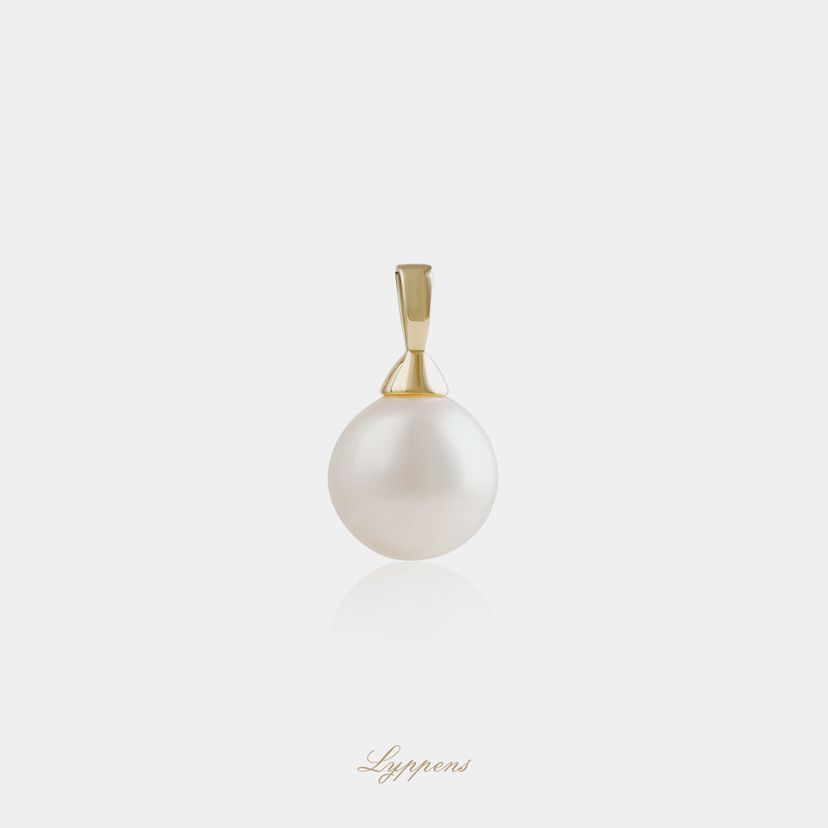 14kt geelgouden hanger met een zoetwaterparel