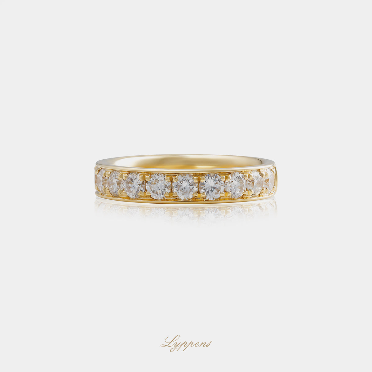 Geelgouden rijring met diamant 1.00ct