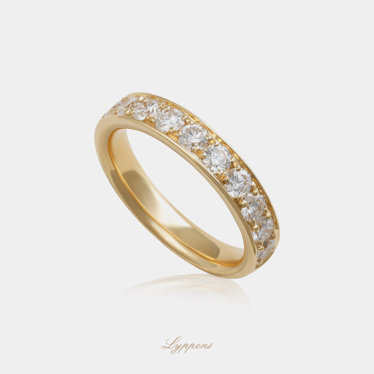 Geelgouden rijring met diamant 1.00ct
