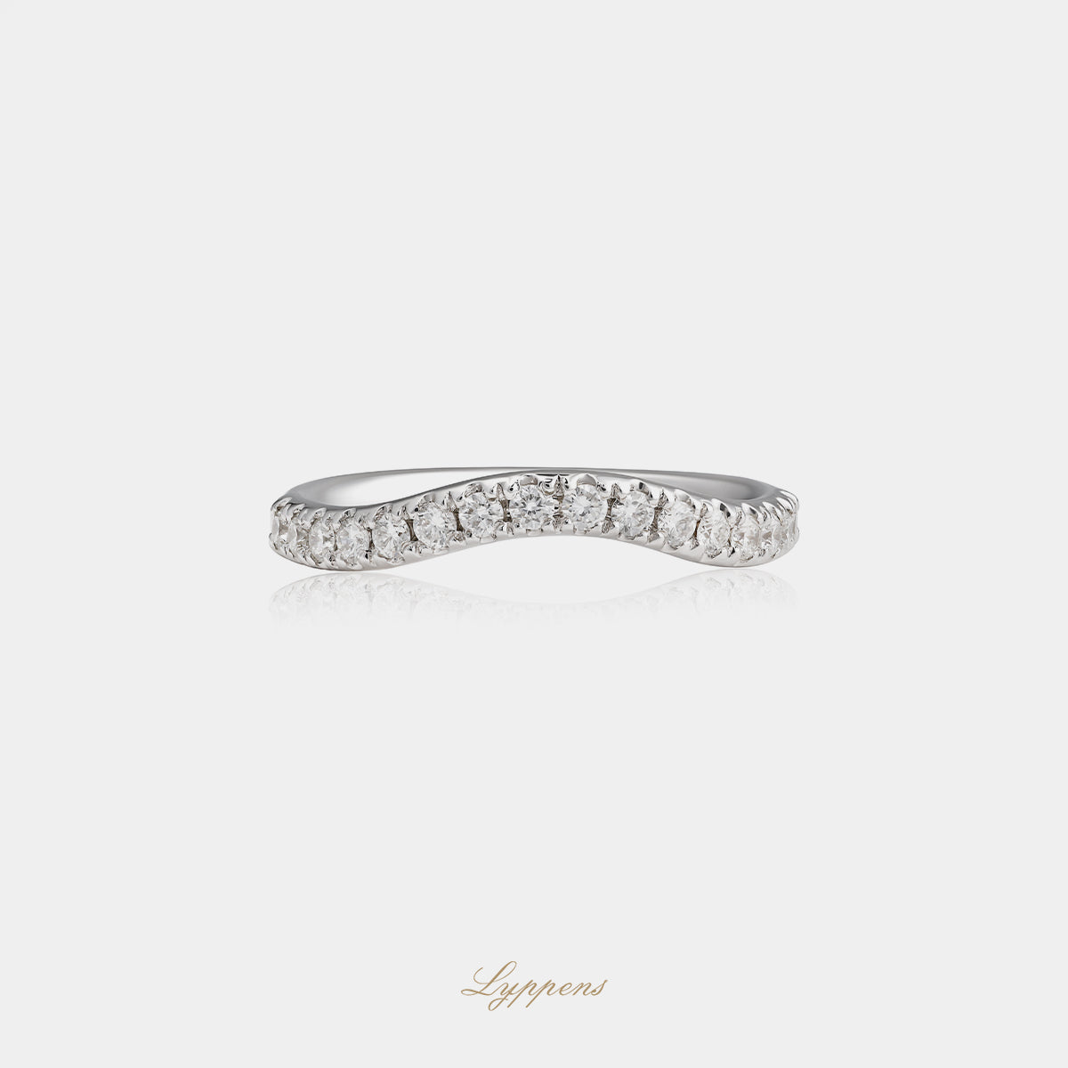 White gold half eternity ring with diamonds 0.35ct