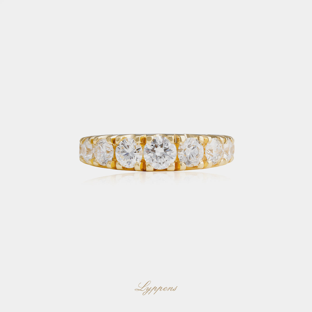 Geelgouden rijring met diamant 2.00ct