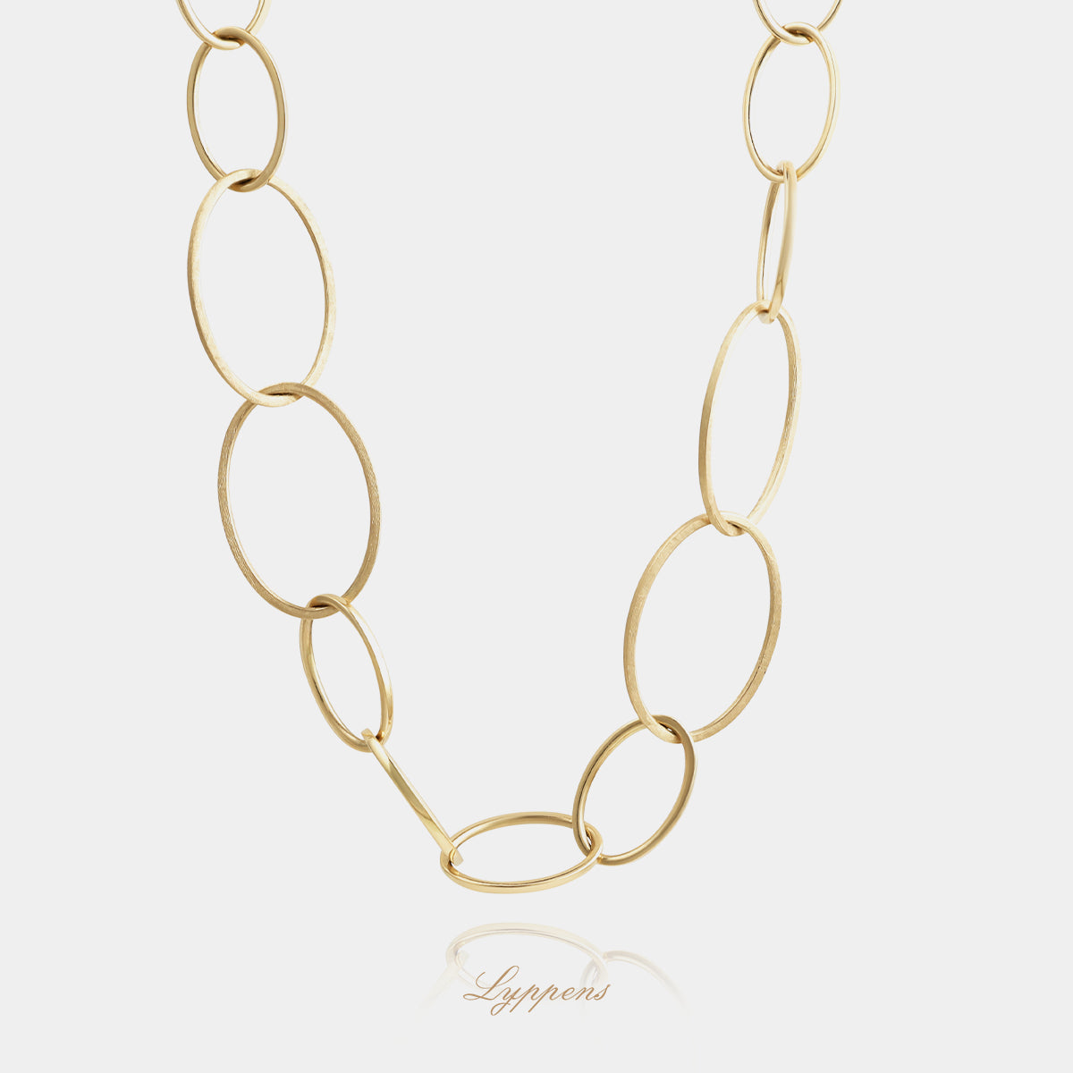 Geelgouden fantasie schakelcollier