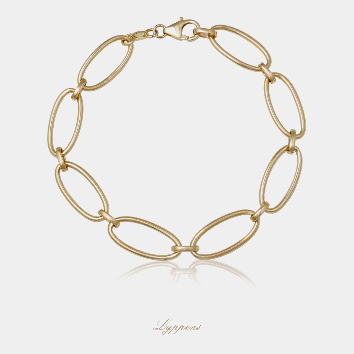 Yellow gold fantasy link bracelet