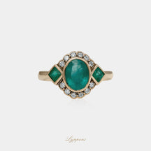 Emerald and diamonds