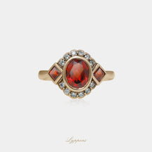 Garnet and diamonds
