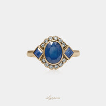 Sapphire and diamonds