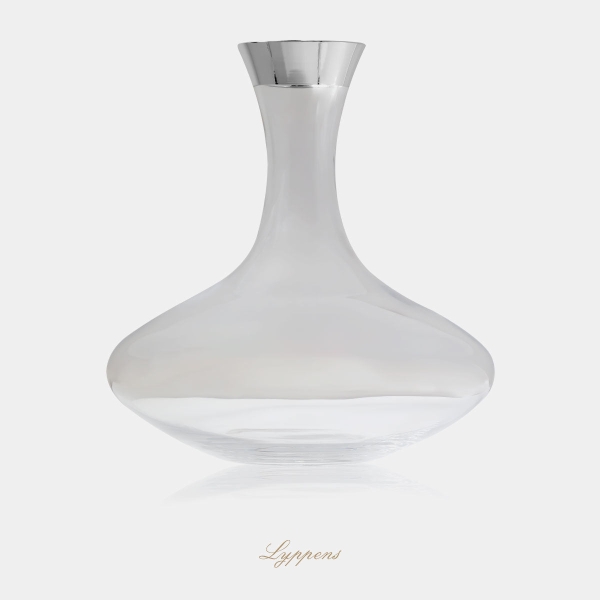 Crystal with silver decanter