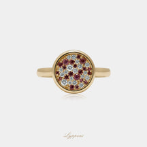 Rhodoliet en diamant 