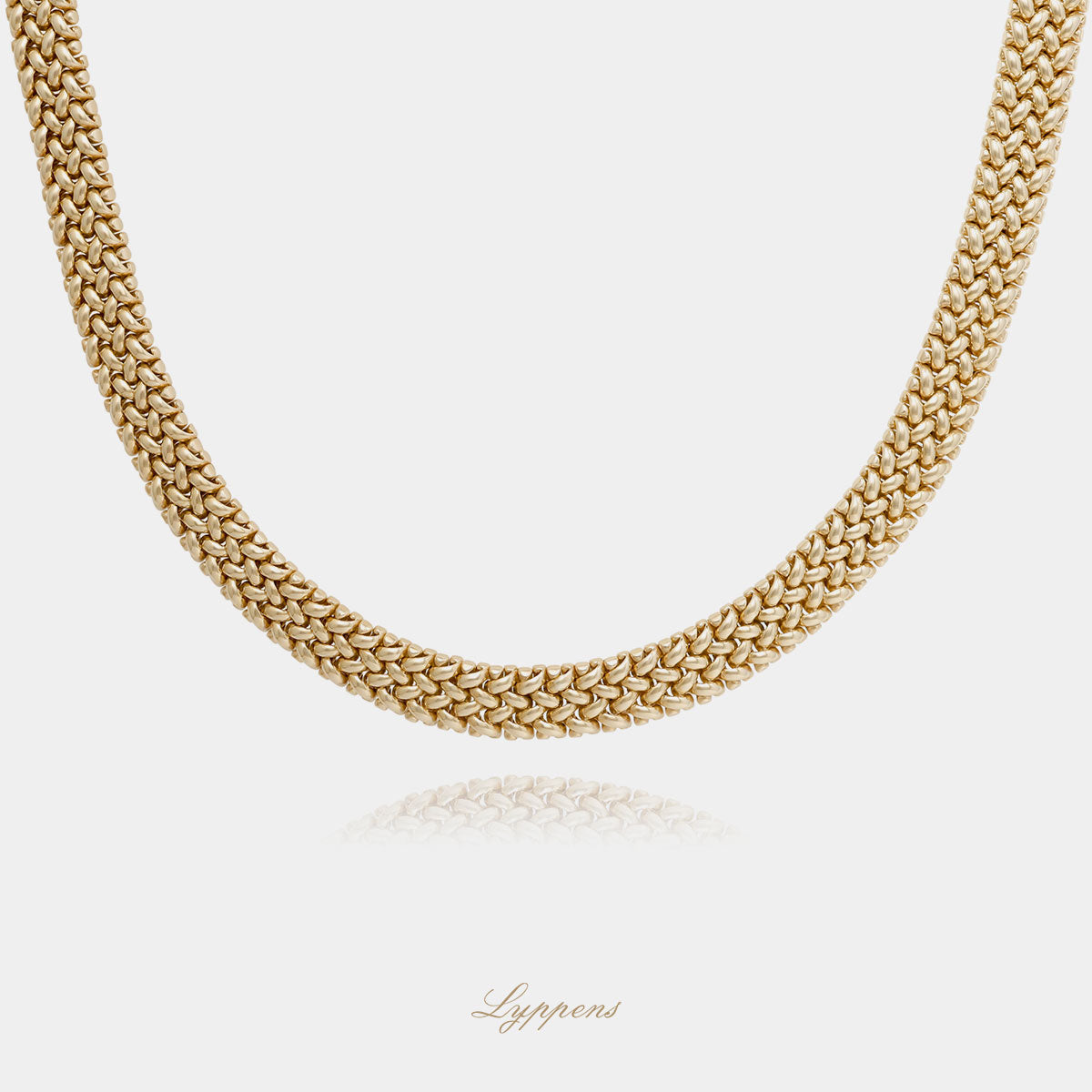 Geelgouden milanese schakelcollier 