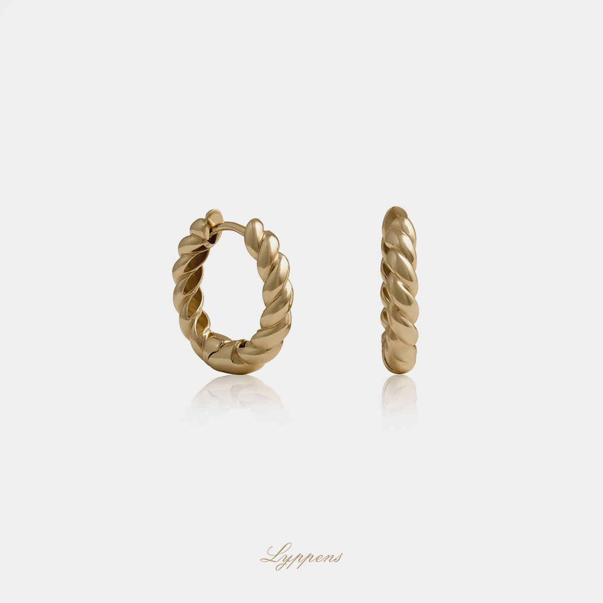 Yellow gold earrings